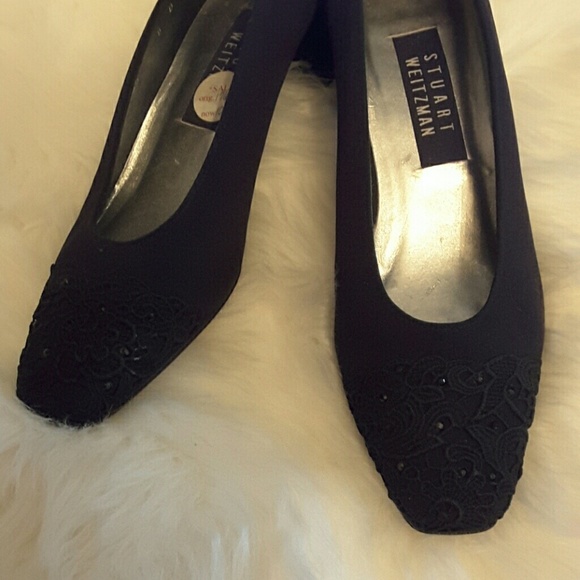 Stuart Weitzman heels black with sequence - Picture 4 of 8